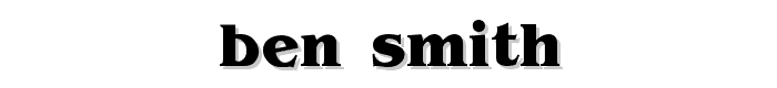 Ben Smith font